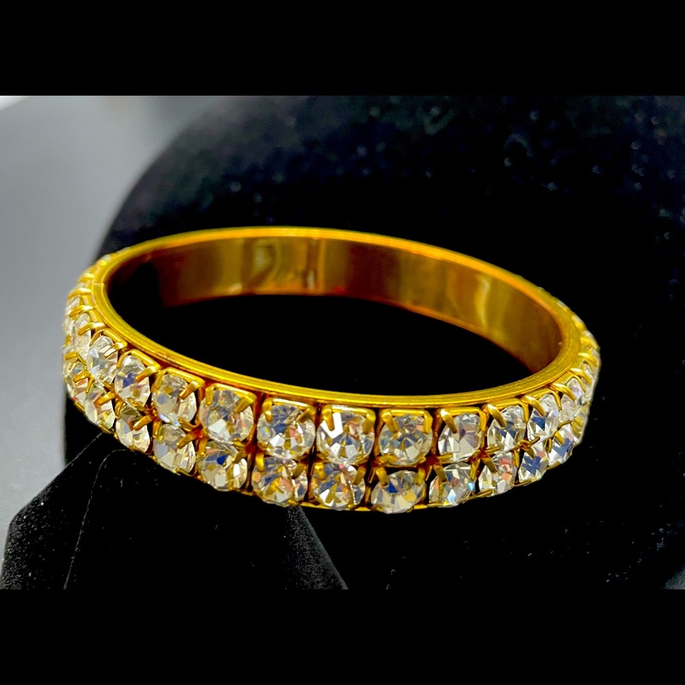 Vintage Large Diamond Rhinestone Bangle
